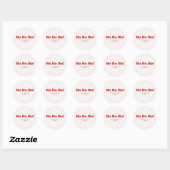 Kerstmis Ho Ho Ho Rood Gestreept Ronde Sticker (Vel)