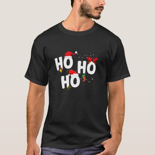 Kerstmis Ho Ho Ho T-shirt (Voorkant)