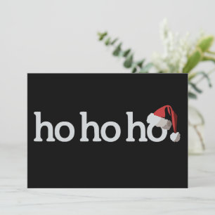 Kerstmis Ho Ho Ho Xmas Kerstman Hoed Feestdagenkaart