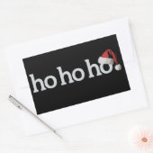 Kerstmis Ho Ho Ho Xmas Kerstmuts Rechthoekige Sticker (Envelop)