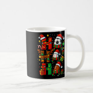 Kerstmis Ho Ho Kerstman Voetbal Voetbal Xma Koffiemok