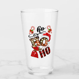 Kerstmis Ho Ho Modern Festive Feestdagen Glas
