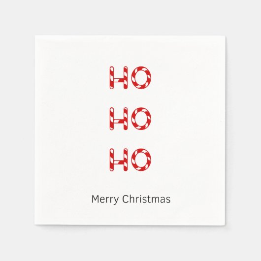 Kerstmis Ho Ho Napkins Servetten (Voorkant)