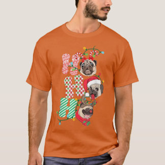 Kerstmis Ho Ho Pug Hondenliefhebber Funny Happy Ho T-shirt