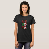 Kerstmis Ho Ho Santa Reindeer Snowman Face Mas T-shirt (Voorkant volledig)