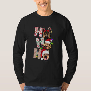 Kerstmis Ho Ho Shepherd Dog voor honden- en geiten T-shirt