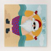 Kerstmis Ho Ho Summer Santa Beach Holiday Legpuzzel (Horizontaal)