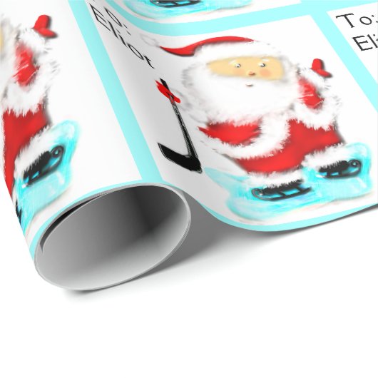 Kerstmis hockey cadeaupapier (Rol Hoek)