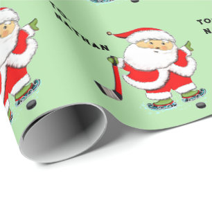 Kerstmis Hockey Cadeaupapier