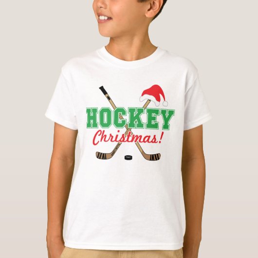Kerstmis Hockey Jeugd T-shirt (Voorkant)