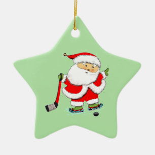 Kerstmis hockey keramisch ornament
