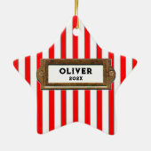 Kerstmis hockey keramisch ornament (Achterkant)