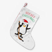 Kerstmis hockey pinguïn kleine kerstsok (Voorkant (Hangend))