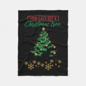Kerstmis hoe katten het kerstboomgeschenk zien fleece deken (Voorkant)