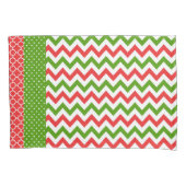 Kerstmis Hoesje Rood en Groen Patroon Kussensloop (Voorkant)