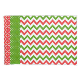 Kerstmis Hoesje Rood en Groen Patroon Kussensloop