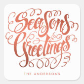 KERSTMIS | HOLIDAY-STICKER VIERKANTE STICKER (Voorkant)