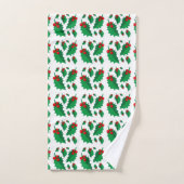 Kerstmis Hollies Bad Handdoek (Handdoek)