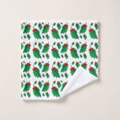 Kerstmis Hollies Bad Handdoek (Wasdoekje)