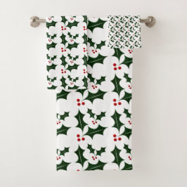 Kerstmis Hollies Bad Handdoek