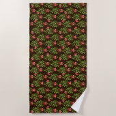 Kerstmis Hollies - Beach Towel Strandlaken (Voorkant)