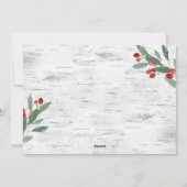 Kerstmis Holly 2 FOTOS Collage Bark Holiday Card Feestdagenkaart (Achterkant)