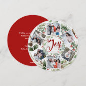 Kerstmis Holly 6 FOTOS Birch Bark Holiday Kaart (Voorkant / Achterkant)