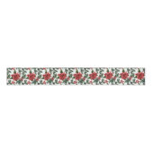 Kerstmis, Holly Berries en Leaves Grosgrain Lint (Voorkant)