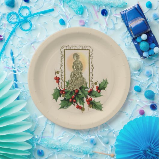 Kerstmis  Holly Berries Papieren Bordje (Feest)