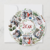 Kerstmis Holly Berry Birch Bark 6 PHOTO Greep Feestdagenkaart (Voorkant)