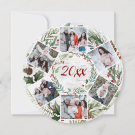 Kerstmis Holly Berry Birch Bark 6 PHOTO Greep Feestdagenkaart