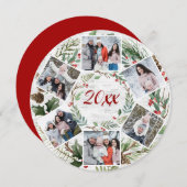 Kerstmis Holly Berry Birch Bark 6 PHOTO Greep Feestdagenkaart (Voorkant / Achterkant)