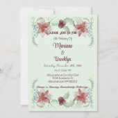 Kerstmis Holly Berry Botanische groen Evergreen Kaart (Voorkant)