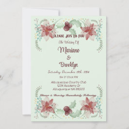 Kerstmis Holly Berry Botanische groen Evergreen Kaart