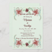 Kerstmis Holly Berry Botanische groen Evergreen Kaart (Voorkant / Achterkant)