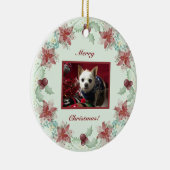 Kerstmis Holly Berry Botanische groen Evergreen Keramisch Ornament (Rechts)