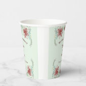 Kerstmis Holly Berry Botanische groen Evergreen Papieren Bekers (Rechts)