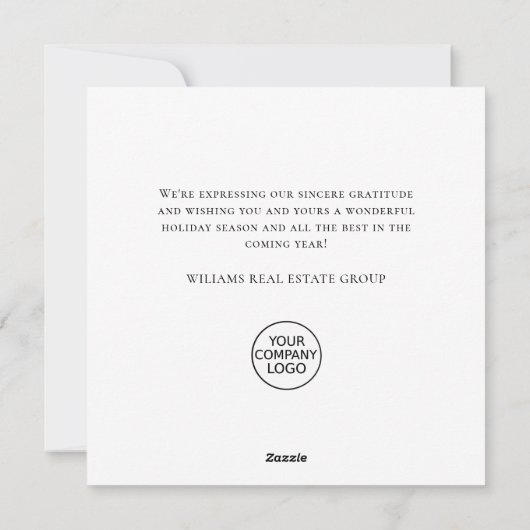 Kerstmis Holly Berry Branch Corporate Greeting Ho Feestdagenkaart (Achterkant)