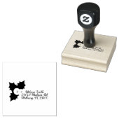 Kerstmis Holly Berry Holiday Return Address Rubberstempel (Gestempeld)