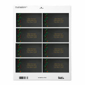 Kerstmis Holly Berry krijtbord Adreslabel Etiket (Full Sheet)