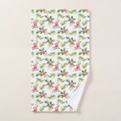 Kerstmis | Holly, Berry & Pine Pattern Bad Handdoek (Handdoek)