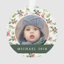 Kerstmis |  Holly, Berry & Pine Pattern