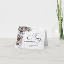 Kerstmis Holly Berry Rustic Corporate Greeting