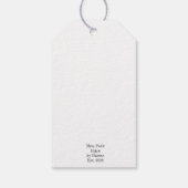 Kerstmis Holly Berry Topiary Robin's Egg Blue Cadeaulabel (Achterkant)