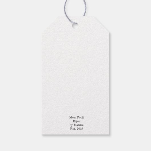 Kerstmis Holly Berry Topiary Robin's Egg Blue Cadeaulabel (Achterkant)