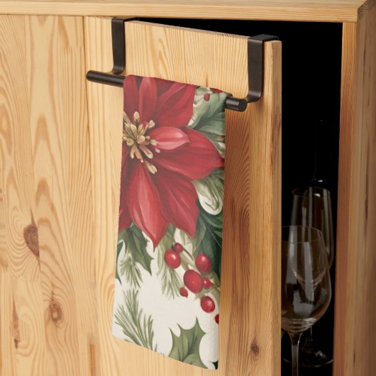 Kerstmis Holly & Bessen Theedoek (Derde Gevouwen)