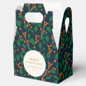 Kerstmis Holly Botanische groen op maat van Bedankdoosjes (Geopend)