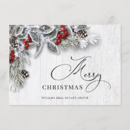 Kerstmis Holly Corporate Greeting Feestdagenkaart