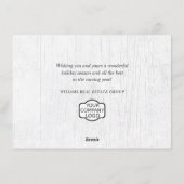 Kerstmis Holly Corporate Greeting Feestdagenkaart (Achterkant)