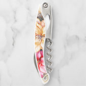 Kerstmis Holly en Poinsettias Kurkentrekker (Achterkant)